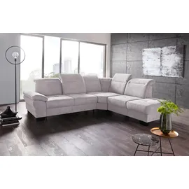 OTTO home Eckcouch Mikrofaser 3-Sitzer Silber