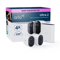 Kabelloses 4K-UHD-Überwachungssystem mit 2 Kamera Ultra 2 weiß
