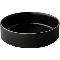 Q Authentic Stylepoint - Teller hoch schwarz 20x5,5cm stapelbar - 2 Stück - Japan