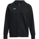 Under Armour Rival Fleece Fullzip Damen Midlayer, schwarz - MD