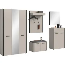 xonox.home Emil Garderobenkombination 287x190x40 cm Beige/Braun