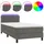 vidaXL Boxspringbett 100 x 200 cm Dunkelgrau
