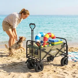 Outsunny Bollerwagen klappbar khaki
