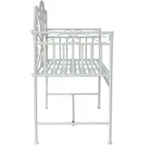 Outsunny Gartenbank 106,5 x 51 x 95,5 cm milchweiß