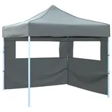 vidaXL Faltpavillon 3 x 3 m inkl. 2 Seitenteile Anthrazit