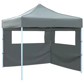 vidaXL Faltpavillon 3 x 3 m inkl. 2 Seitenteile Anthrazit