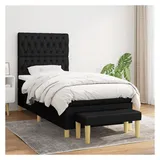 vidaXL Boxspringbett 100 x 200 cm Schwarz