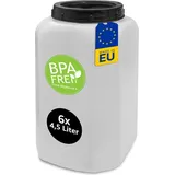 plasteo Frischhaltedose eckig transparent 4,5 l 6-teiliges Set