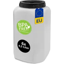 plasteo Frischhaltedose eckig transparent 4,5 l 6-teiliges Set