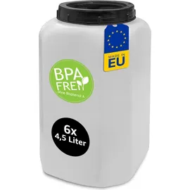 plasteo Frischhaltedose eckig transparent 4,5 l 6-teiliges Set