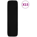 vidaXL Antirutsch Stufenmatten 15 Stk. 75x20 cm Schwarz Rechteckig