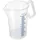 Thermohauser Messbecher m. geschlossenem Griff, 500 ml, Kunststoff PP, blaue Skala in Litern und Millilitern 8300040083 Transparent