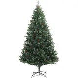 vidaXL Künstlicher Weihnachtsbaum Klappbar mit Roten Beeren 120 cm