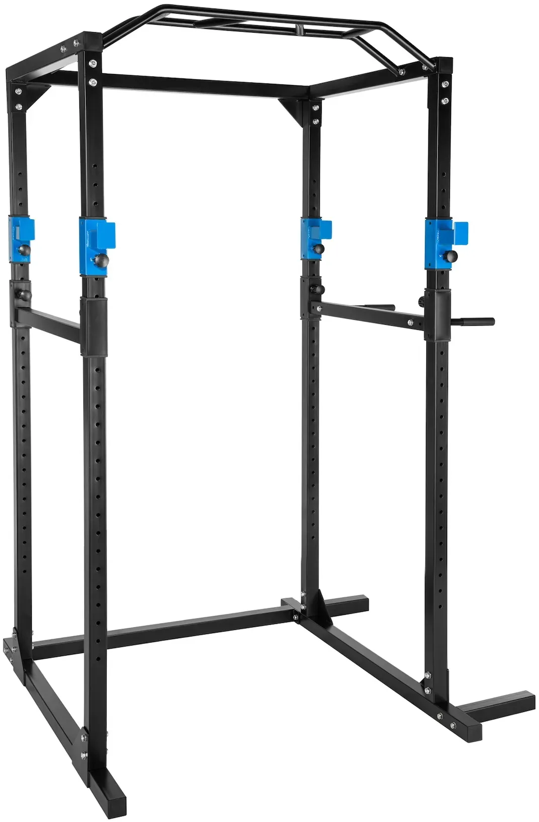 tectake® Power Rack, Klimmzug-Doppelstange, höhenverstellbare Langhantelablagen und Sicherheitsstreben, 120 x 142,5 x 215 cm