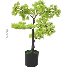 vidaXL Künstlicher Bonsai Zypresse mit Topf 60 cm Grün