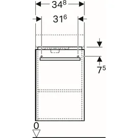 Geberit Renova Compact Waschtischunterschrank, 1 Tür, 862041000,