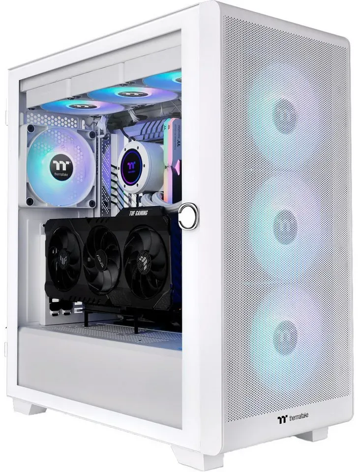 Thermaltake PC-Gehäuse Thermaltake S250 ARGB, Tower-Gehäuse, (Tempered weiß