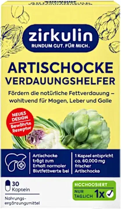 Zirkulin Artischocken Verdauungshilfe 30 Stück