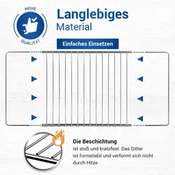 Grillrost 370/650x310mm Gitter Einstellbar Zubehör für Backofen
