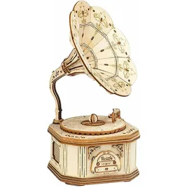 ROBOTIME Modernes 3D-Grammophon aus Holz TG408
