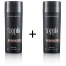 TOPPIK Haarstyling-Set »2 x TOPPIK 27,5 g. - Haarverdichter Streuhaar Schütthaar Hair Fibers Microhairs - Sparangebot!«, Haarpuder braun