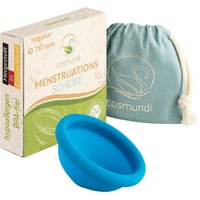 cosmundi Menstruationsscheibe aus medizinischem Silikon in Deutschland produziert - Für Sport, Schwimmen & Intimität - Wiederverwendbare Menstrual Disc & nachhaltige Tampon Alternative - 70 mm