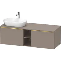 Duravit D-Neo Konsolenwaschtischunterbau wandhängend Basalt Matt 1400x550x459 mm - DE4950L34430000 DE4950L34430000