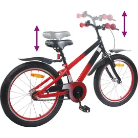 vidaXL Kinderfahrrad 18 Zoll blau/schwarz/rot