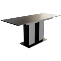 Fun Möbel Esstisch Auszugstisch DANTE 130-170x80 cm in Schwarz Matt - Schwarz