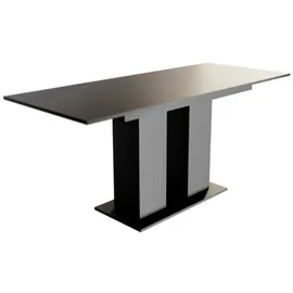 Fun Möbel Esstisch Auszugstisch DANTE 130-170x80 cm in Schwarz Matt - Schwarz