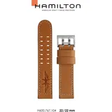 Hamilton Leder Khaki Aviation Band-set Leder Braun-22/22 H690.767.104 - schwarz