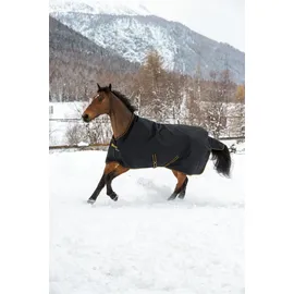 Bucas Irish Turnout 50g High Neck 165cm, Pferdedecke, schwarz-gold