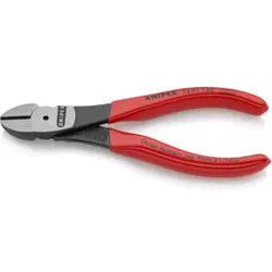KNIPEX 74 01 140 Kraft-Seitenschneider schwarz atramentiert 140 mm