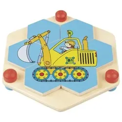 GOKI 57452 Wabenpuzzle Baustelle