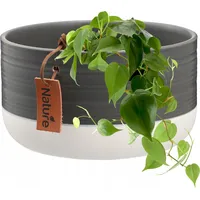 Kadax Blumentopf, aus Keramik, 17 cm, Grau