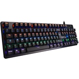 THE G-LAB Keyz Carbon V3 Mechanische Gaming-Tastatur QWERTZ Blue Switches - Mehrfarbige LED-Gaming-Tastatur mit Hintergrundbeleuchtung, Anti-Ghosting – PC/PS4/PS5/Xbox One/Xbox Series X Neue 2022