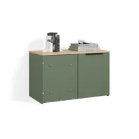 livinity® Eckkommode Piave 80 x 50 x 40 cm Grün