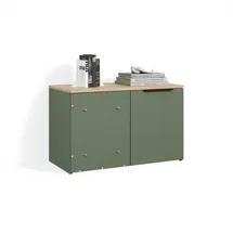 livinity® Eckkommode Piave 80 x 50 x 40 cm Grün