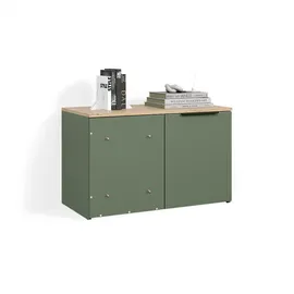 livinity® Eckkommode Piave 80 x 50 x 40 cm Grün
