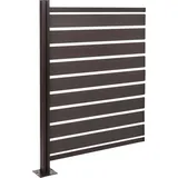 MCW Alu Mülltonnen-Zaun MCW-K57, Erweiterungselement Mülltonnenverkleidung, Holzoptik erweiterbar 130x100x6cm ~ anthrazit