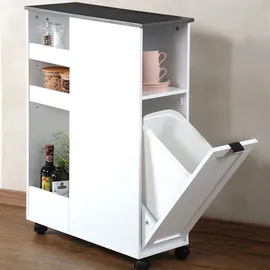 KESPER Nischenregal weiß Spanplatte B/H/L: ca. 25x86x60 cm weiß/grau (24850-13)