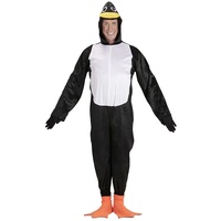 Carnival Party Kostümoverall "Pinguin" in Schwarz - L