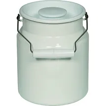 RIESS Emaillekanne mit Deckel WEISS