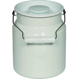 RIESS Emaillekanne mit Deckel WEISS