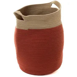 Terracotta-Korb 45 cm - Rot Rund Stoff Amadeus 30x30 cm
