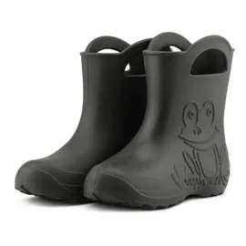 Ladeheid Eva Kinder Gummistiefel für Jungen Mädchen Regenschuhe Bequeme und wasserdichte Regenstiefel Kinder LA-CA-01 (carbone, 34/35 EU