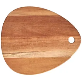 Zeller Schneidebrett Tropfenform Holz 1-tlg. 30 x 26 x 2 cm Beige