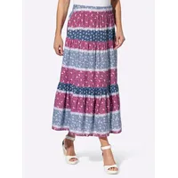 Classic Basics Stufenrock Damen Floral Blau 38