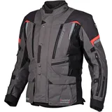 Germot InsideOut Textiljacke wasserdicht - Dunkelgrau/Schwarz/Rot - L