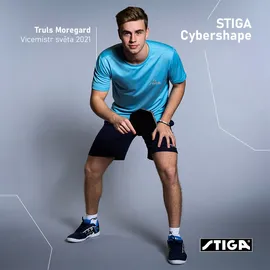 Stiga Pro Carbon+ Cybershape Tischtennisracket, 5-Sterne-Profi-Tischtennisschläger mit sechseckiger Form für Offensive Spieler